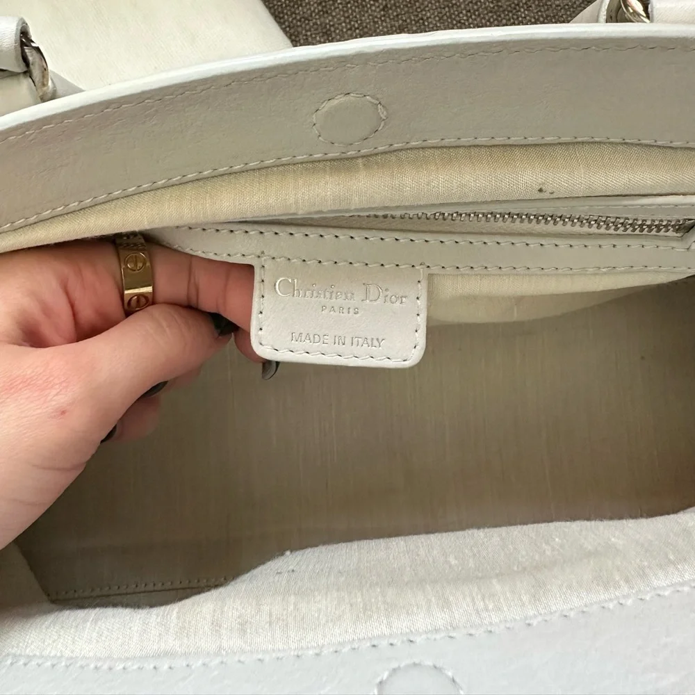 Vintage Dior “My Dior frame” raffia blend satchel - Picture 9 of 15